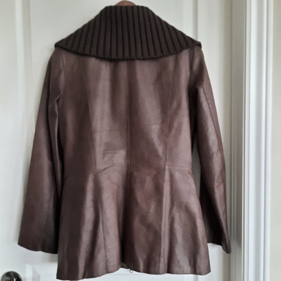 Danier Brown Leather Jacket, XS - Picture 3 of 8